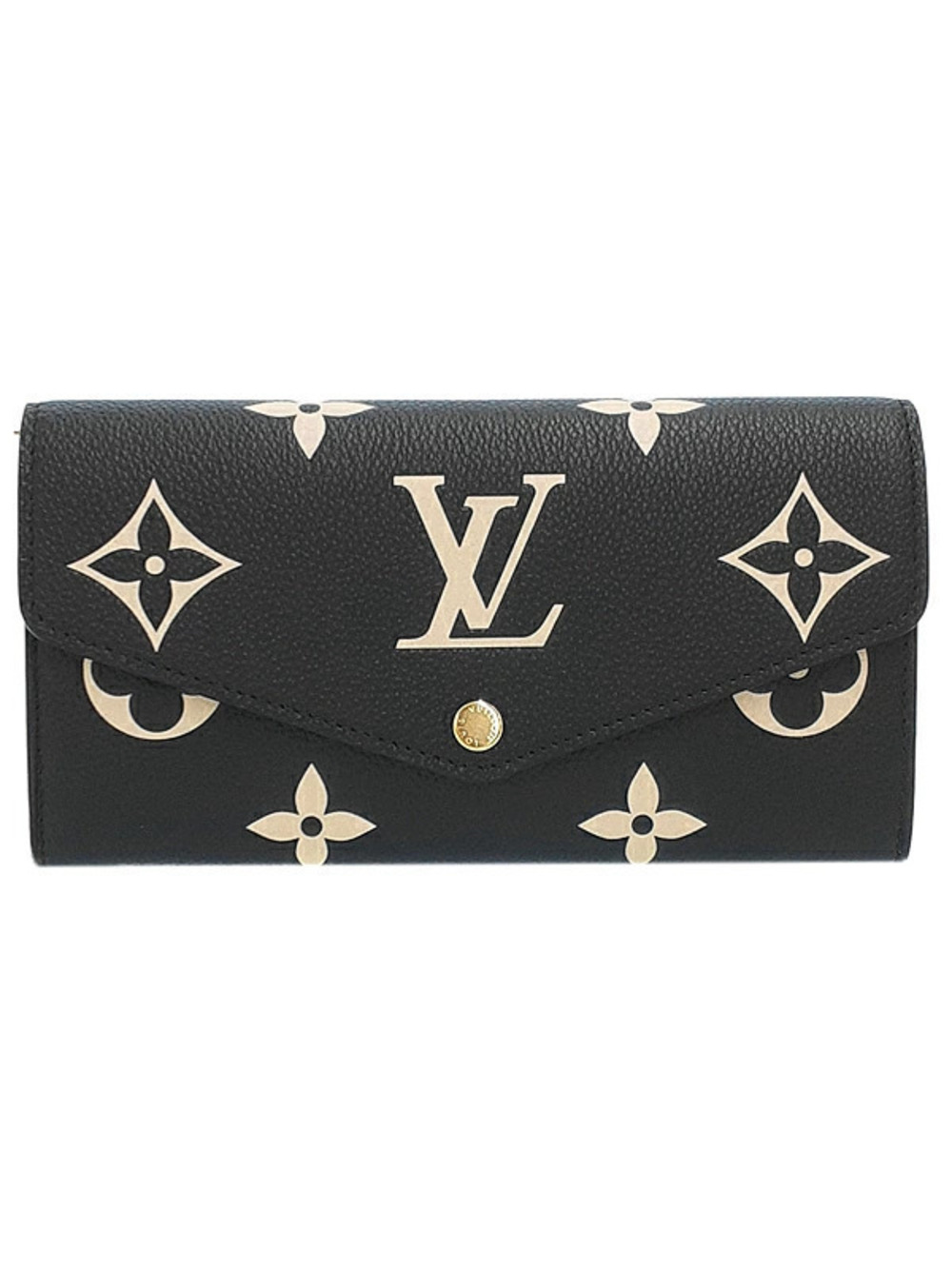 Louis Vuitton Bicolor Monogram Empreinte Portefeuille Sarah Bi fold Long Wallet